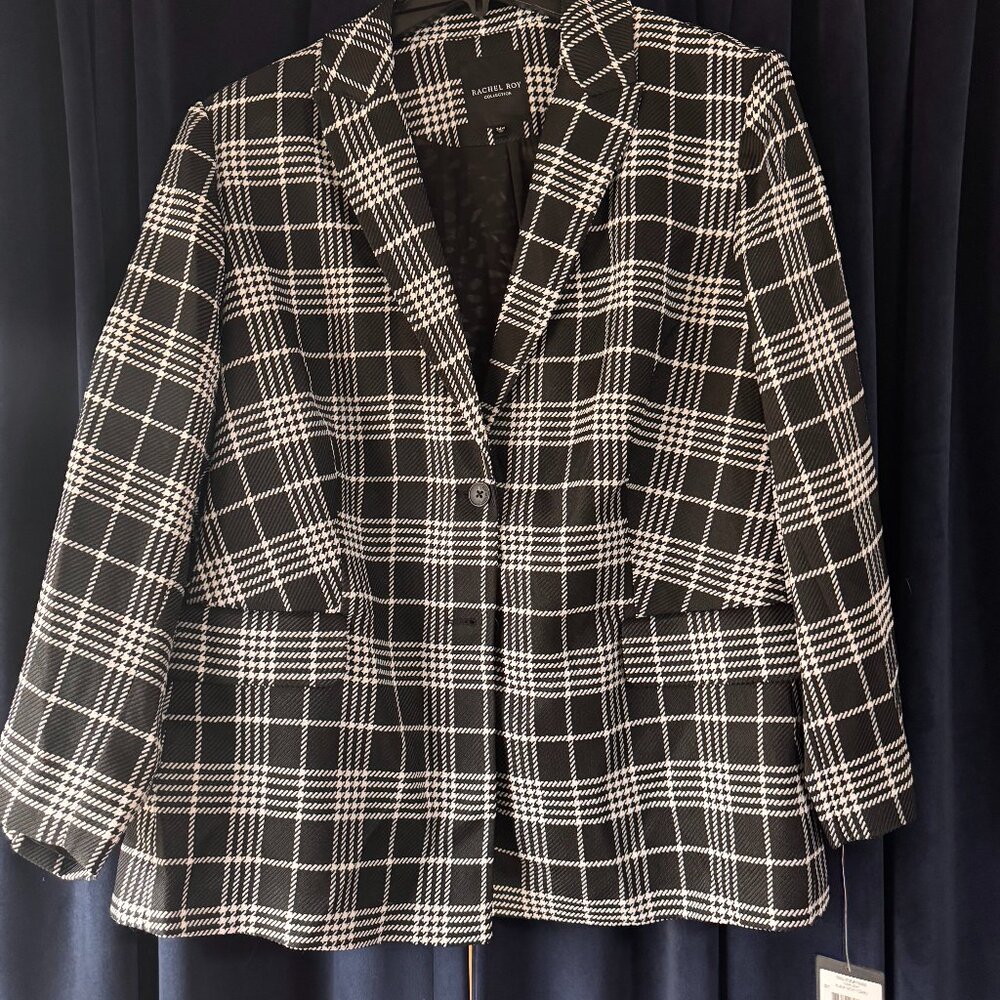 Women's Rachel Roy Plus Size Black/White Blazer - Sz 24